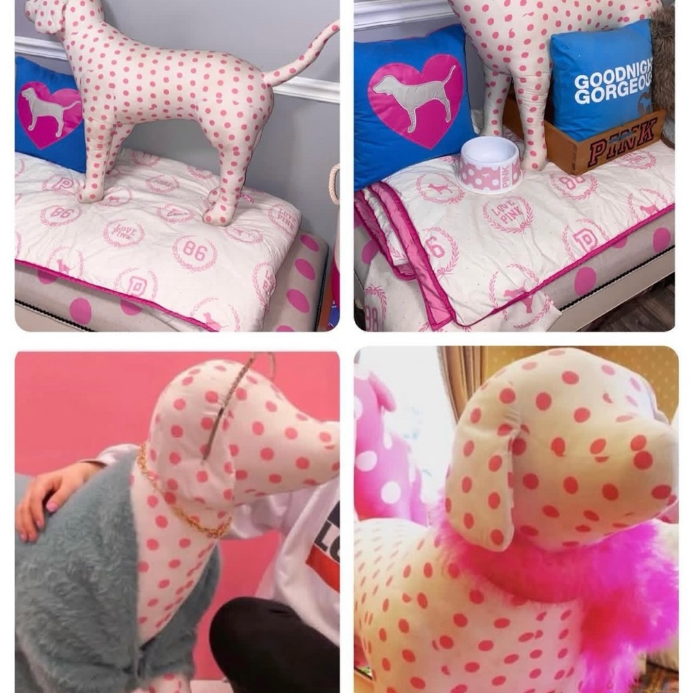 PINK Victoria's Secret Pink and White Plush Accessories